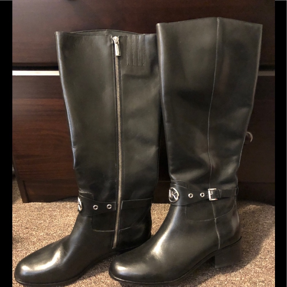 Unworn Black Michael Kors Riding Boots